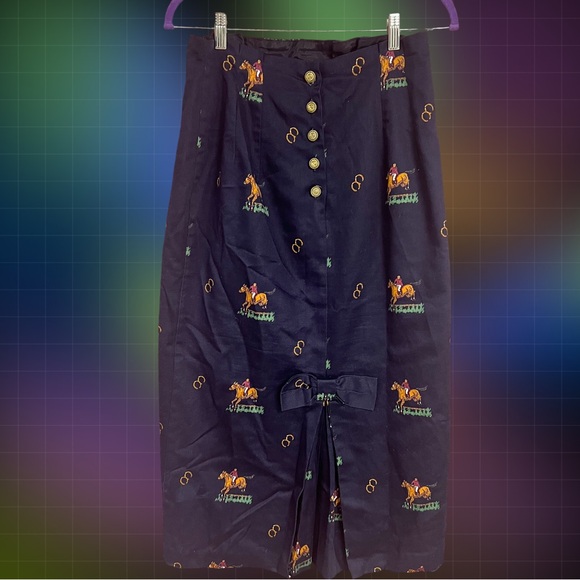 Cullinane dark navy equestrian horses skirt - Picture 6 of 9